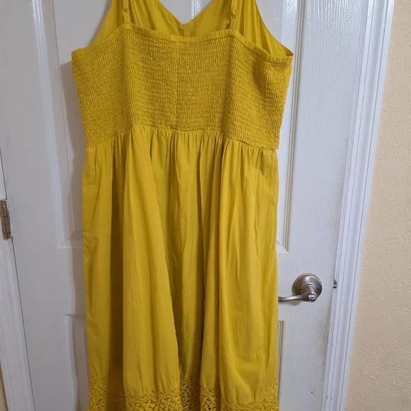 torrid Mustard Yellow Button-Front Sundress - Picture 2 of 8